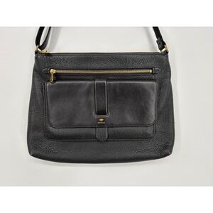 Fossil Crossbody Bag Black Kinley Pebbled Leather Classic Shoulder Purse